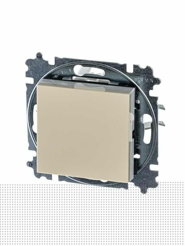 Переключатель 1-кл. СП Levit IP20 сл. кость/бел. ABB 2CHH590645A6017