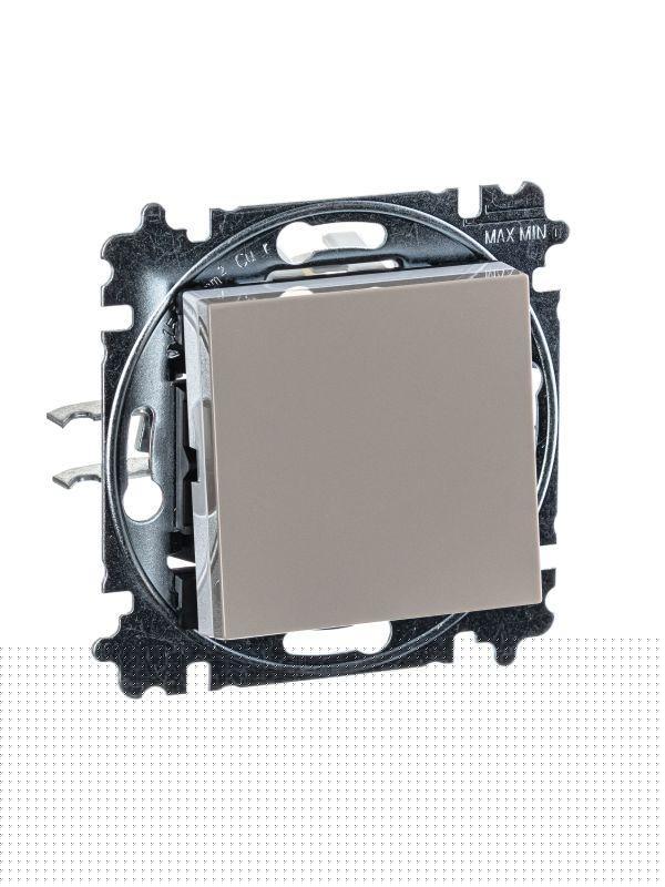 Выключатель кнопочный 1-кл. СП Levit IP20 кофе макиато/бел. ABB 2CHH599145A6018