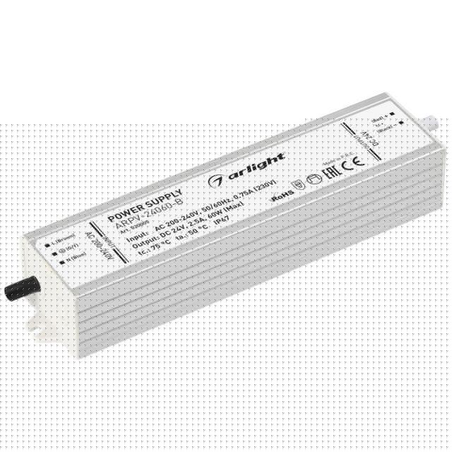 Блок питания ARPV-24060-B 24В 2.5А 60Вт IP67 метал. 3 года Arlight 020005