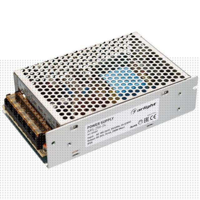 Блок питания ARS-250-24 24В 10.4А 250Вт IP20 сетка 2 года Arlight 025403