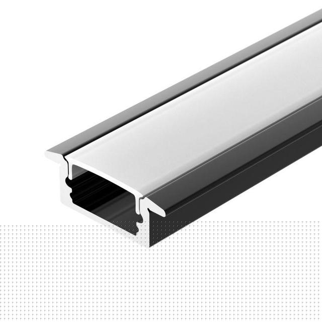 Профиль LINE-2308-F-2000 ANOD BLACK 2м алюминий Arlight 040301