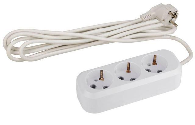 Удлинитель 3х3м с заземл. 10А IP20 UX-3e-3m ПВС 3х0.75 Эра Б0035750
