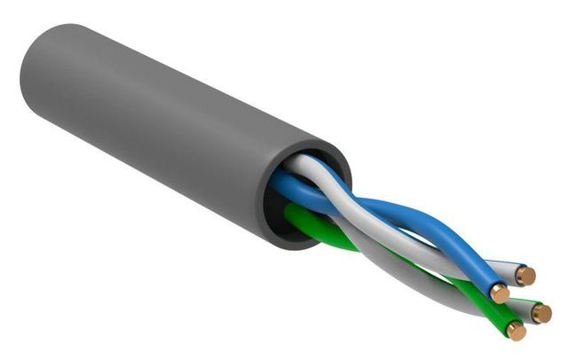 Кабель связи витая пара U/UTP кат. 5 CCA 2 пары PVC 1м сер. GENERICA BC1-C502-111-305-G