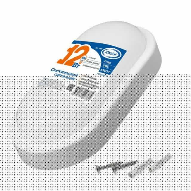 Светильник светодиодный ILED-SMD2835-СПП-12-970-220-6.5-IP65-O ЖКХ IONICH 1469
