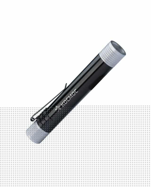 Фонарь ручной 0.5ВтLED 1xAAА корпус алюминий зажим для крепления КОСМОС KOS107B
