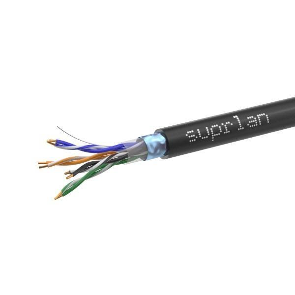 Кабель витая пара F/UTP кат.5E 4х2х24AWG solid Cu PE Out Premium (м) SUPRLAN 01-1010-4