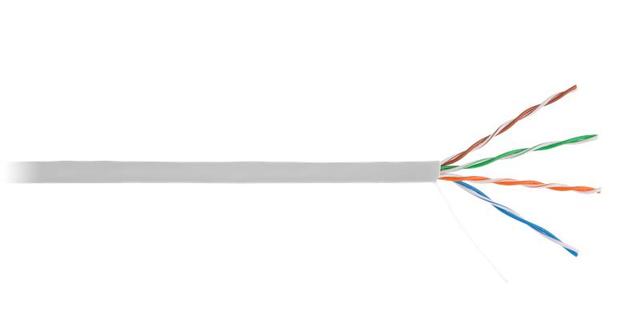 Кабель U/UTP кат.5E 4 пары (класс D) 100МГц ож BC чистая медь внутр. PVC нг(B) NETLAN EC-UU004-5E-PVC-GY