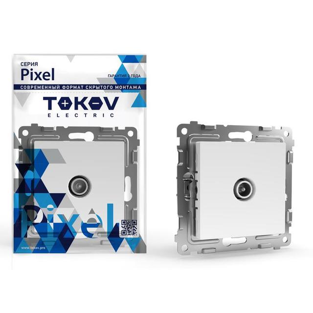 Коннектор TV СП Pixel механизм бел. TOKOV ELECTRIC TKE-PX-A1C-C01