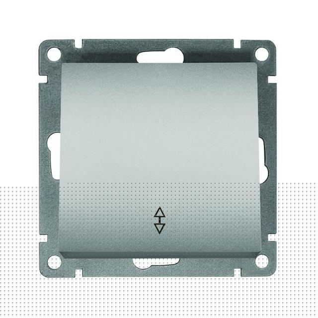 Переключатель проходной 1-кл. СП Афина 10А IP20 механизм серебр. Universal A0025-S